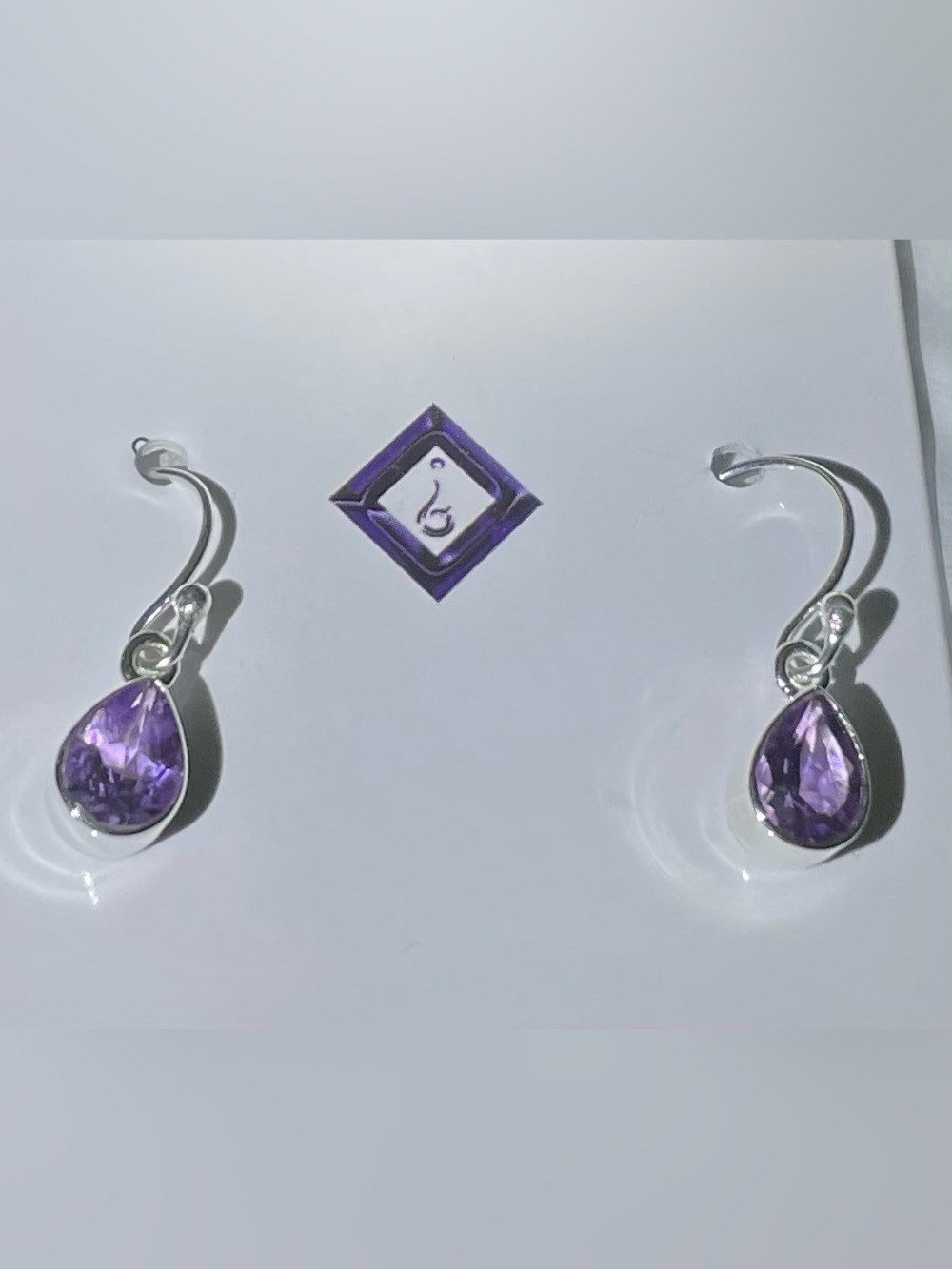 Amethyst dangle earrings